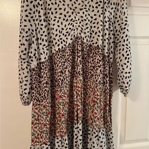 Umgee Black and White Patterned women’s Dress